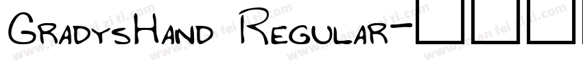 GradysHand Regular字体转换